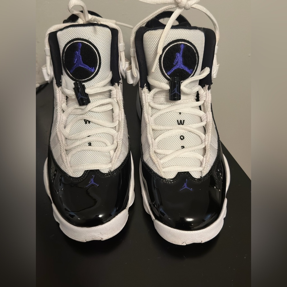 Jordan 6 Rings Concord black white and purple